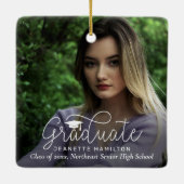 Losse Script dubbelzijdig foto Afstuderen Keramisch Ornament (Achterkant)