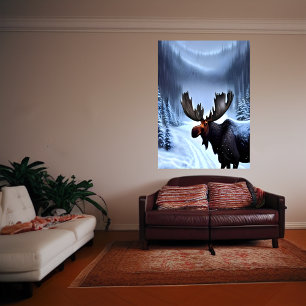Losse sneeuw in de winter   AI Art Poster