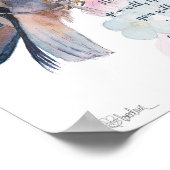 Losse waterverf hawk blue scriptpsalm poster (Hoek)