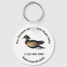 Losse Wood Duck Home Contact Information Sleutelha