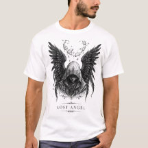 LOST ANGEL T-shirt - Y2K Gothische Engelenvleugels