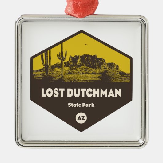 Lost Dutchman State Park Arizona Metalen Ornament (Voorkant)