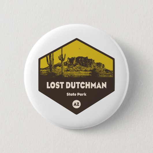 Lost Dutchman State Park Arizona Ronde Button 5,7 Cm (Voorkant)