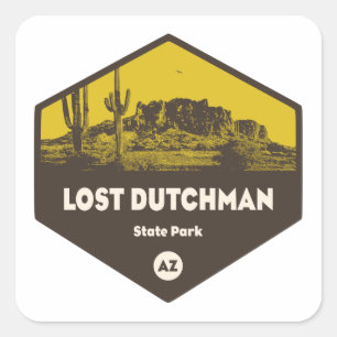 Lost Dutchman State Park Arizona Vierkante Sticker