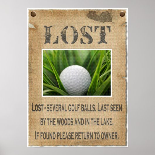 LOST - Golf Ball Poster (Voorkant)
