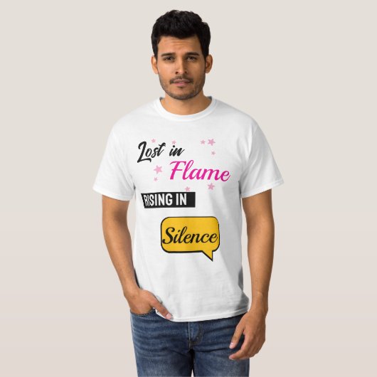 Lost in Flame Rising in Silence T-shirt (Voorkant volledig)