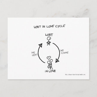 LOST IN LOVE CYCLE BRIEFKAART