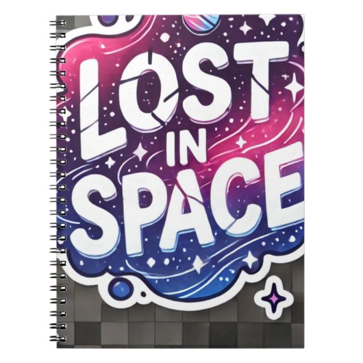 Lost in Space - Vibrant Galaxy Sticker Notitieboek (Voorkant)