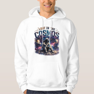 Lost in the Cosmos Astronaut Witte Pullover Hoodie