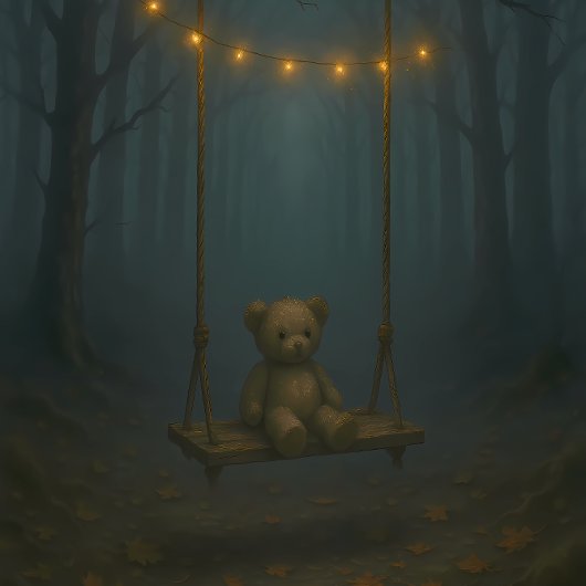 Lost in the Fog – Decoupage Paper with Teddy Bear Tissuepapier