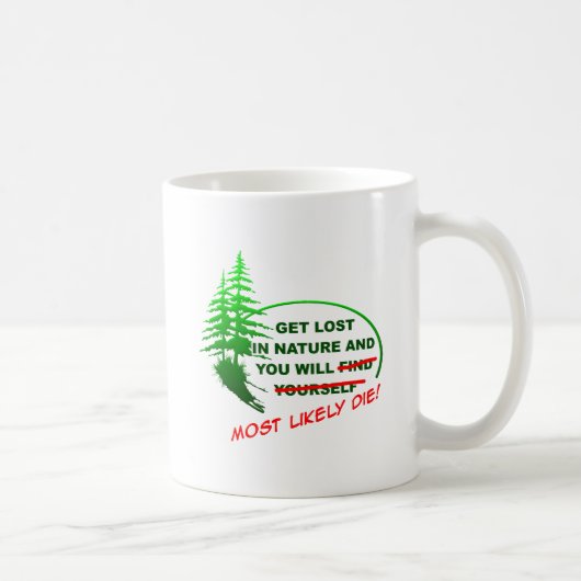 Lost in the Forest Drôle Mug (Droite)