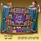 Lost in the Pages, Library of Books Fleece Deken