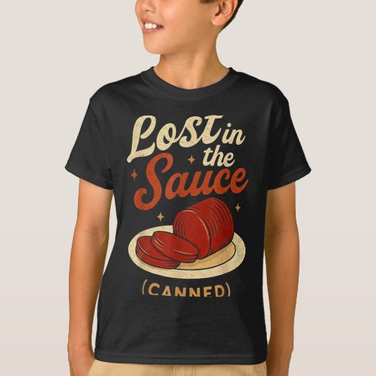 Lost In The Sauce Canned Funny Thanksgiving Food P T-shirt (Voorkant)