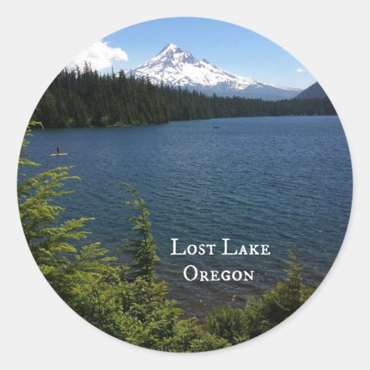 Lost Lake, Oregon Ronde Sticker (Voorkant)
