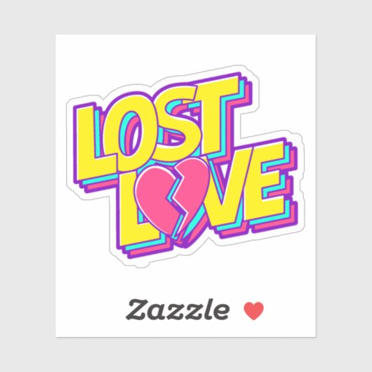 LOST LOVE Custom-Cut Vinyl Sticker (Feuille)