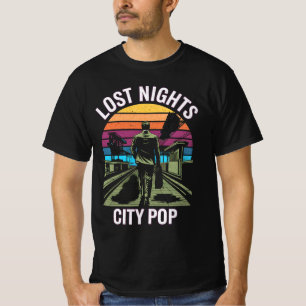 Lost Nights City Pop Vaporwave esthetiek T-shirt
