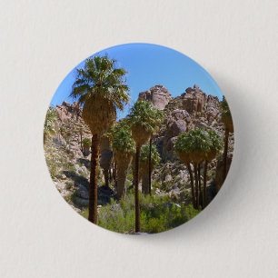 Lost Palms Oasis I in het Nationaal Park Joshua Tr Ronde Button 5,7 Cm