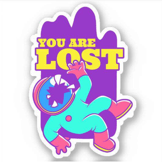 LOST SPACE Custom-Cut Vinyl Sticker (Voorkant)