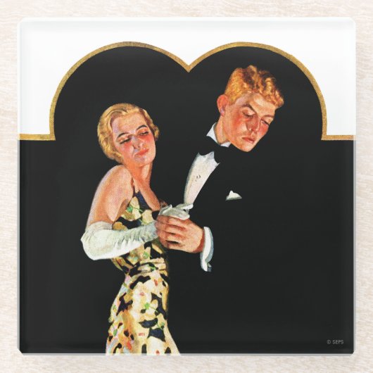 Lost Suspender Glazen Onderzetter (Voorkant)