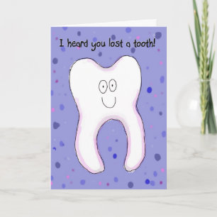 Lost Tooth Teeth Smile Child Congratulations Card Kaart