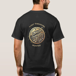 Lost Treasure Hunter Logo met tekst op de achterka T-shirt