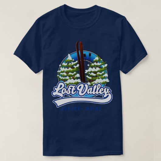 Lost Valley Auburn Maine ski T-shirt (Design voorkant)