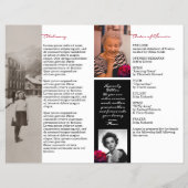 Loste One Red Rose Memorial Service Programme Flyer (Achterkant)