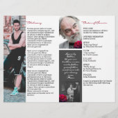 Loste One Red Rose Memorial Service Programme Flyer (Achterkant)