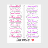 Lot de 18 autocollants transparents simples avec p (Feuille)