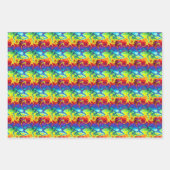 Lot de 3 feuilles de papier cadeau sur le thème de (Devant)