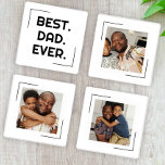 Lot De Dessous-de-verres Photo personnalisée Meilleur papa jamais<br><div class="desc">Facile Personnalisez votre propre ensemble de dessous de verre acryliques unique de Ricaso - ajoutez vos propres photos ou votre art et texte à ce grand ensemble - fait un merveilleux souvenir unique ou idée cadeau - meilleur papa jamais.</div>