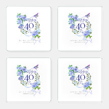 Ruban Rose Bleu 40e Anniversaire