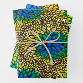 Lot de feuilles de papier cadeau Wax Africain (En situation)