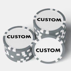 Lot De Jeton De Poker 10 x Casino personnalisé GRAY,