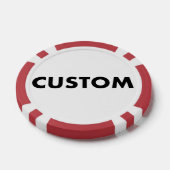 Lot De Jeton De Poker 10 x Casino RED personnalisé, (Simple)