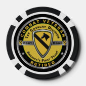 Lot De Jeton De Poker 1re division de cavalerie retraitée (Verso)