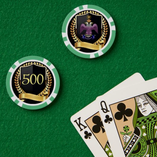 Lot De Jeton De Poker 33 Degree Mason (Table de poker (double))