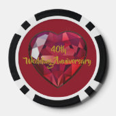 Lot De Jeton De Poker 40e anniversaire du Mariage Ruby Do (Verso)