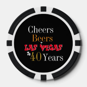 Lot De Jeton De Poker 40e anniversaire Las Vegas Cheers and Beers Party
