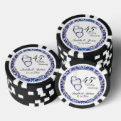 Lot De Jeton De Poker 45e anniversaire du Mariage Heart Keepsaké (Empiler)