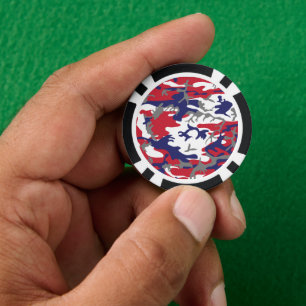 Lot De Jeton De Poker 4 juillet, Jour de l'Indépendance, Gris Camouflage
