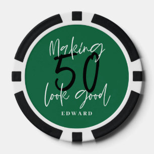 Lot De Jeton De Poker 50e anniversaire personnalisé cadeau de faveur mod