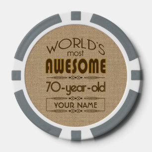 Lot De Jeton De Poker 70e anniversaire du monde meilleur fabuleux