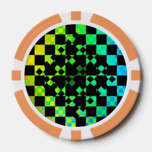 Lot De Jeton De Poker à damiers Twist par Kenneth Yoncich