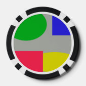 Lot De Jeton De Poker Abstrait (Verso)