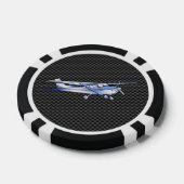 Lot De Jeton De Poker Aéronef Chrome Comme Cessna Black Carbon Fibres (Simple)