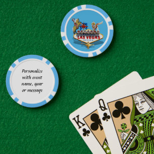 Lot De Jeton De Poker Affiche de bienvenue Las Vegas
