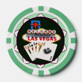 Lot De Jeton De Poker Affiche de bienvenue Las Vegas (Recto)