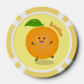 Lot De Jeton De Poker Agréable agrumes d'orange (Verso)