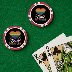 Lot De Jeton De Poker Aimez qui vous voulez Fierté gay LGBT